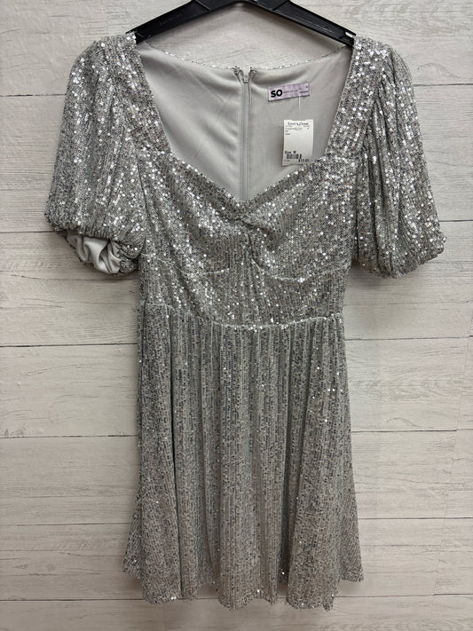 Size M SO Silver Dress/Evening Wear