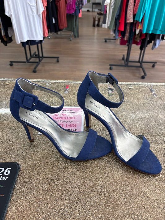 7 Style  & Co Blue Womens Heels
