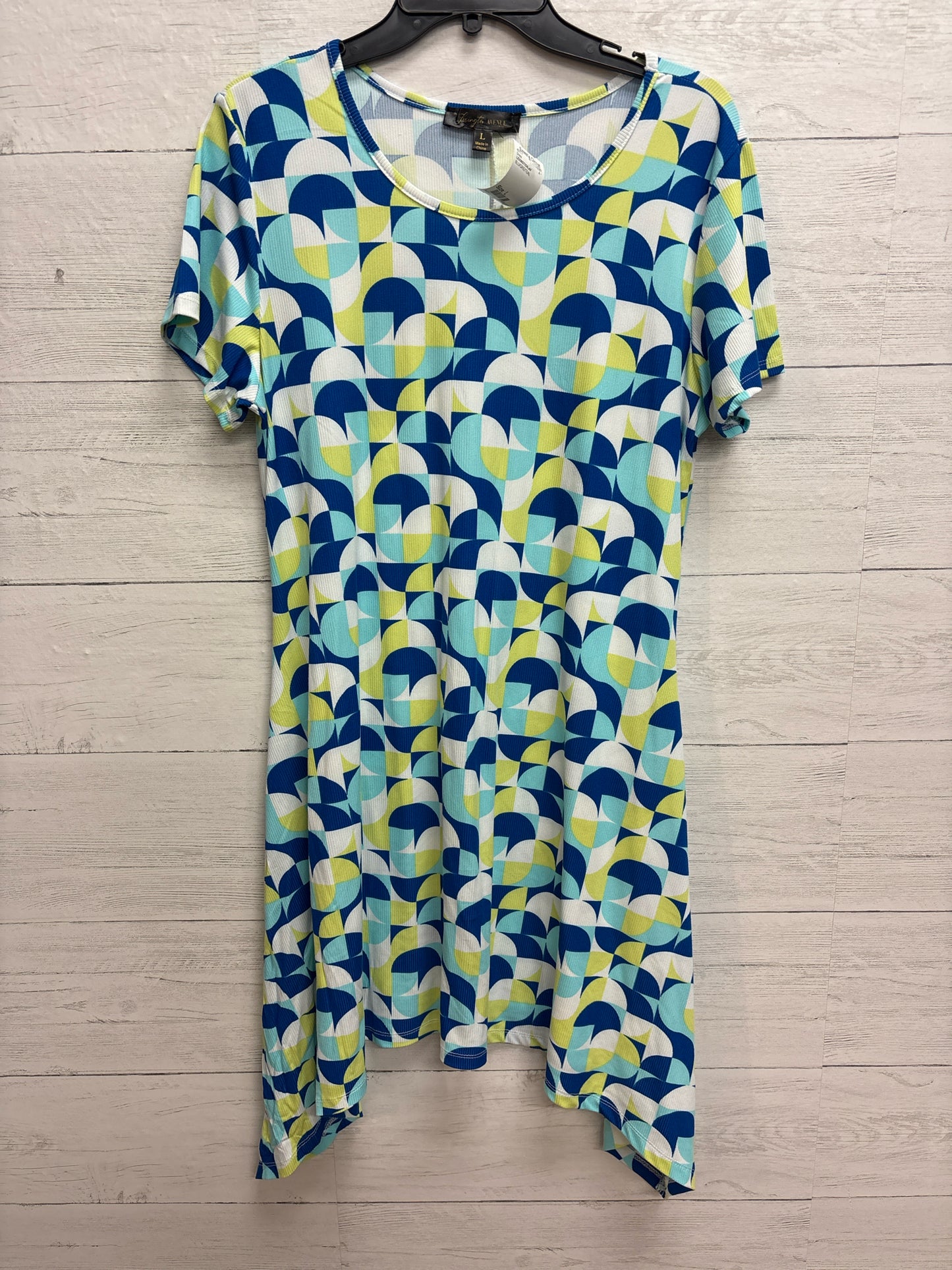 Size L LEXINGTION.AV BLU/GRE/TEAL Dress
