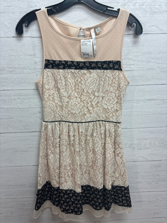 Size 2 Lauren Conrad CREAM/TAN/NAVY Dress/Evening Wear