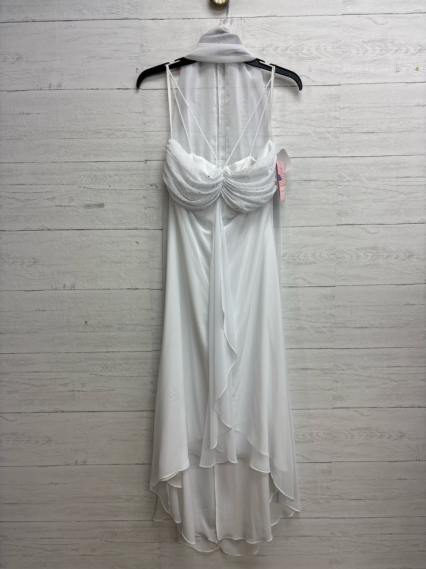 Size L POLY USA White GOWN