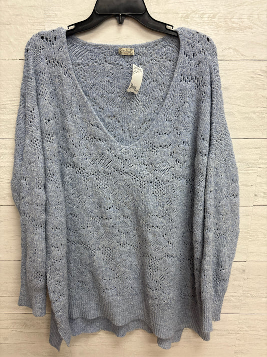 Size L Free People Blue Womens Sweater