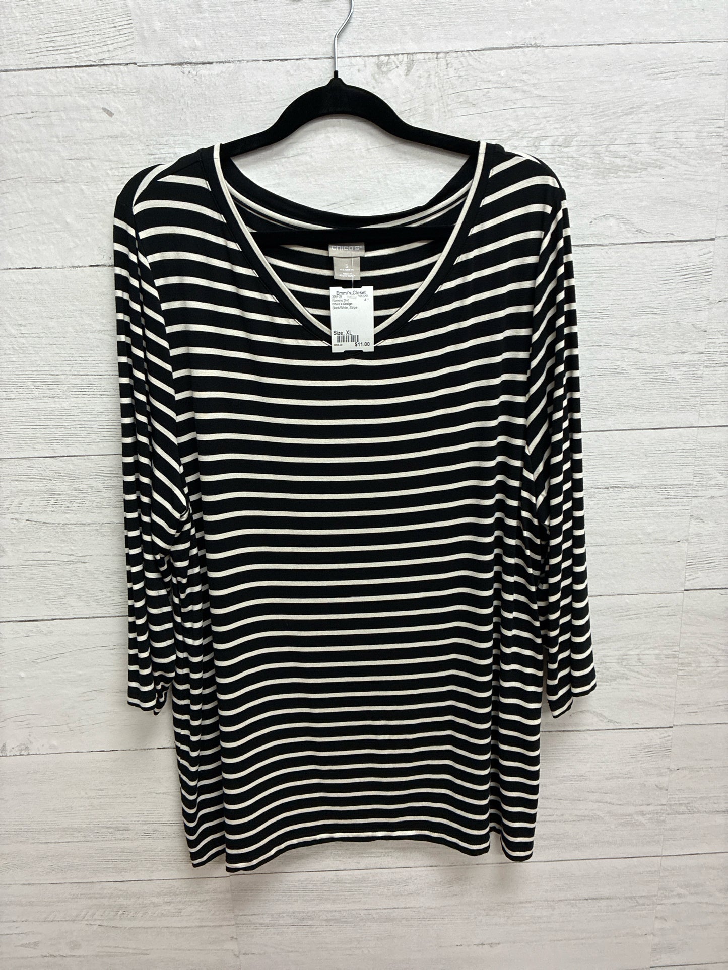 Size XL Chico's Design Black/White Womens Shirt