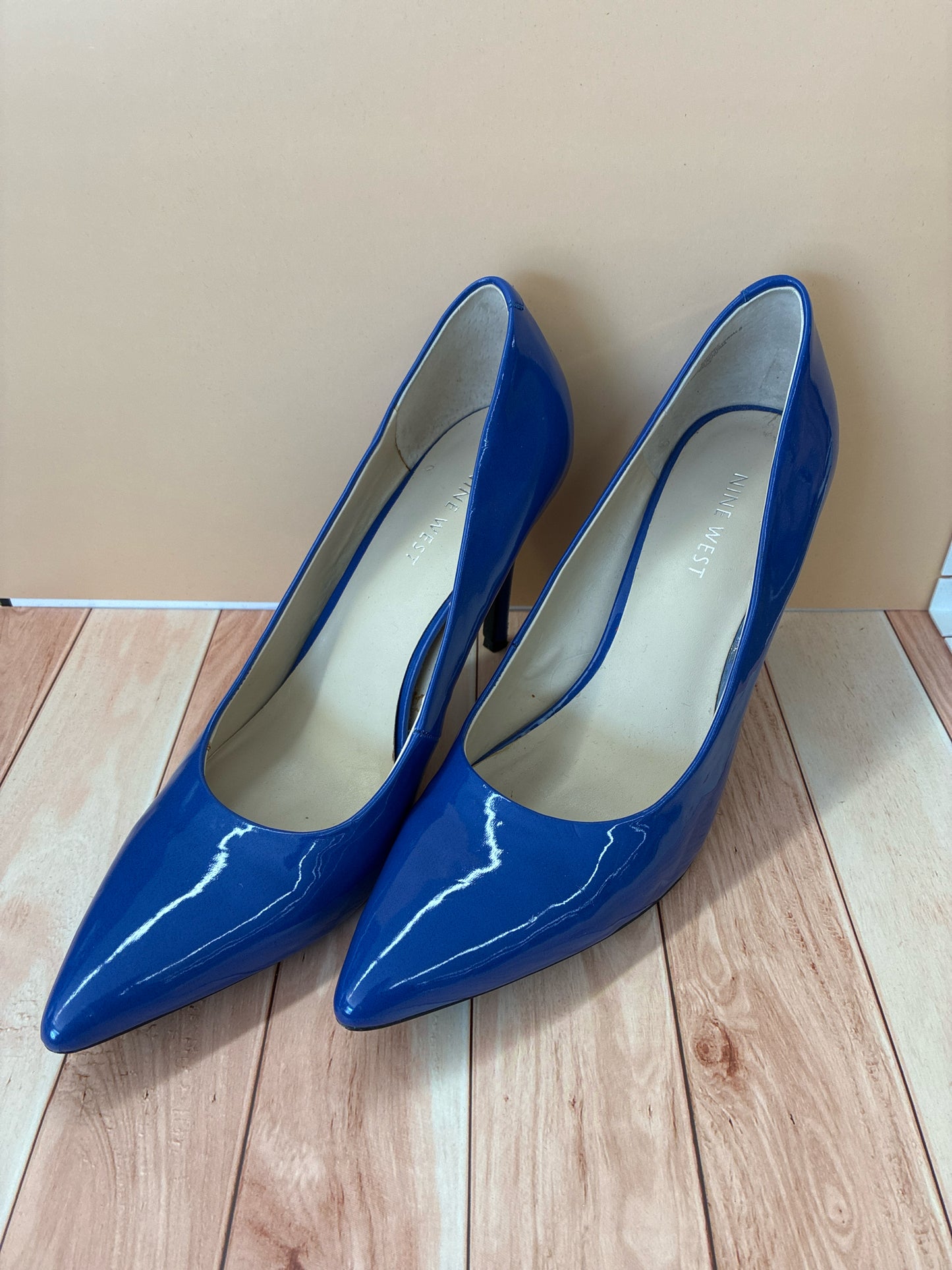 8 Nine West Blue Womens Heels