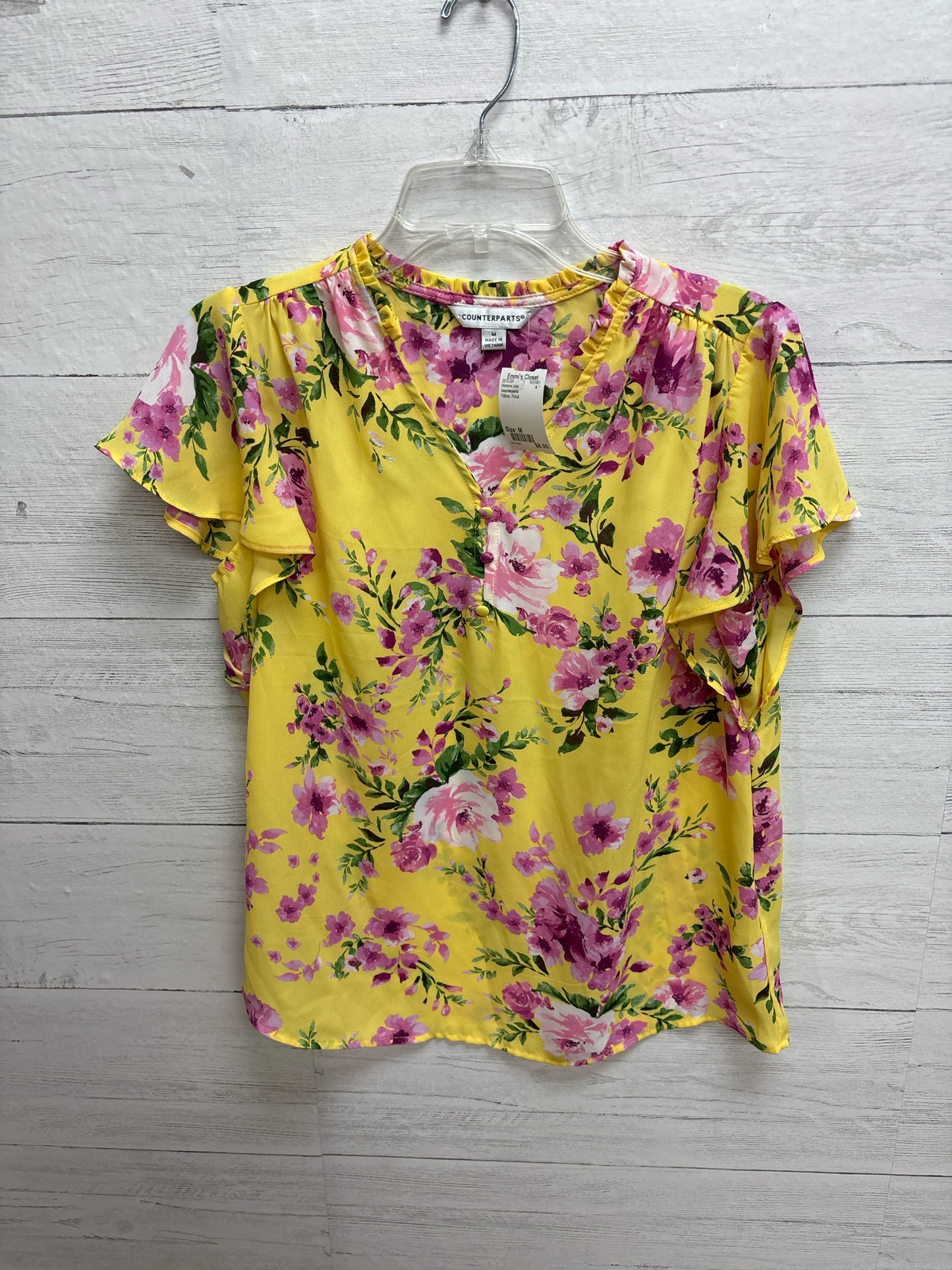 Size M counterparts Yellow Womens Shirt