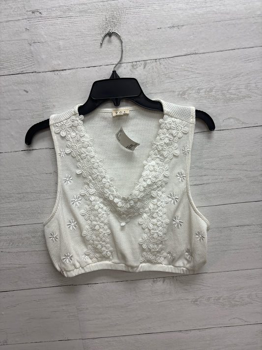 Size L POL White Womens Tank-Top