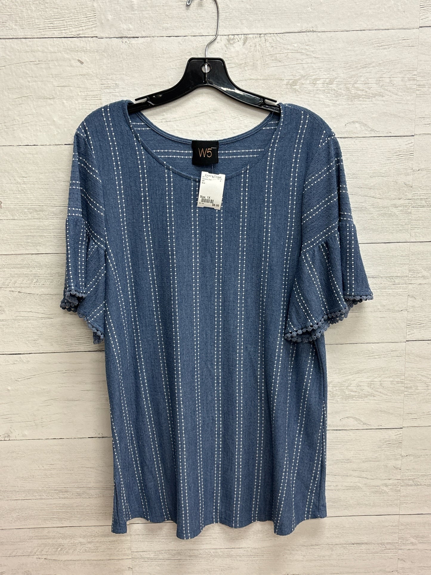 Size 1X W5 Blue Womens Shirt