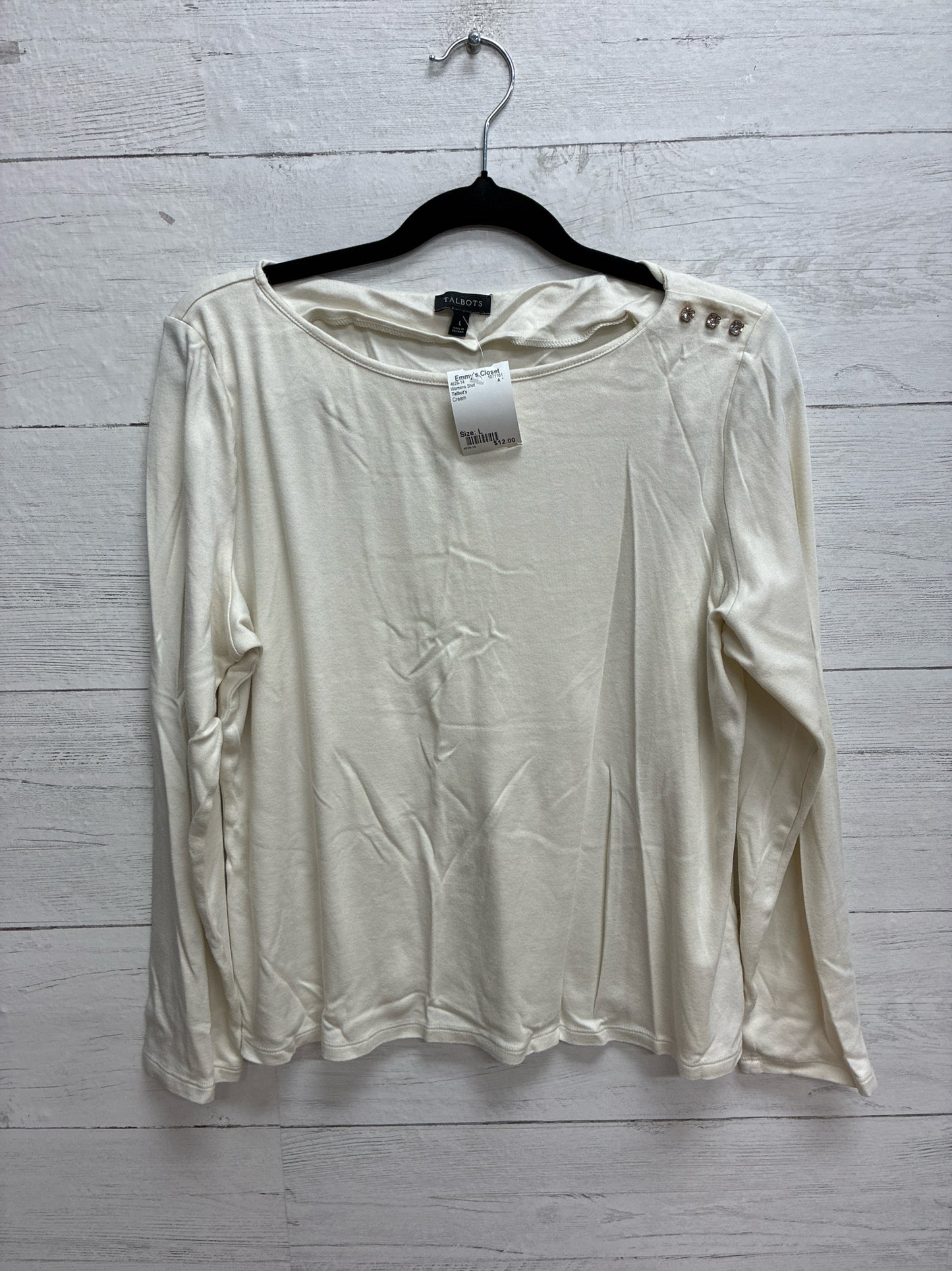 Size L Talbot's Cream Womens Shirt