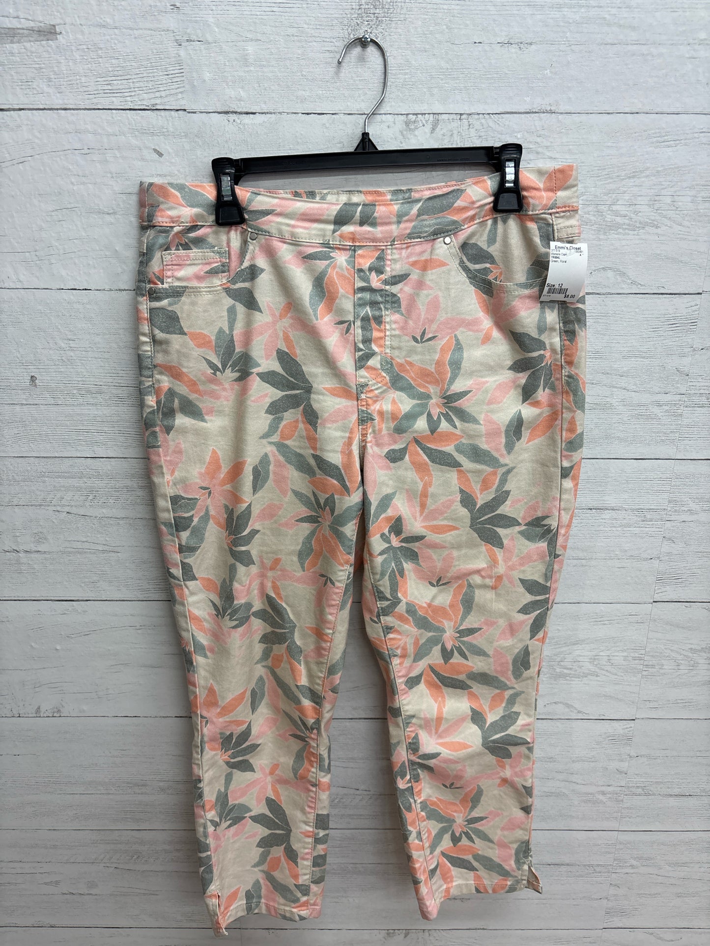 Size 12 TRIBAL Green Womens Capri