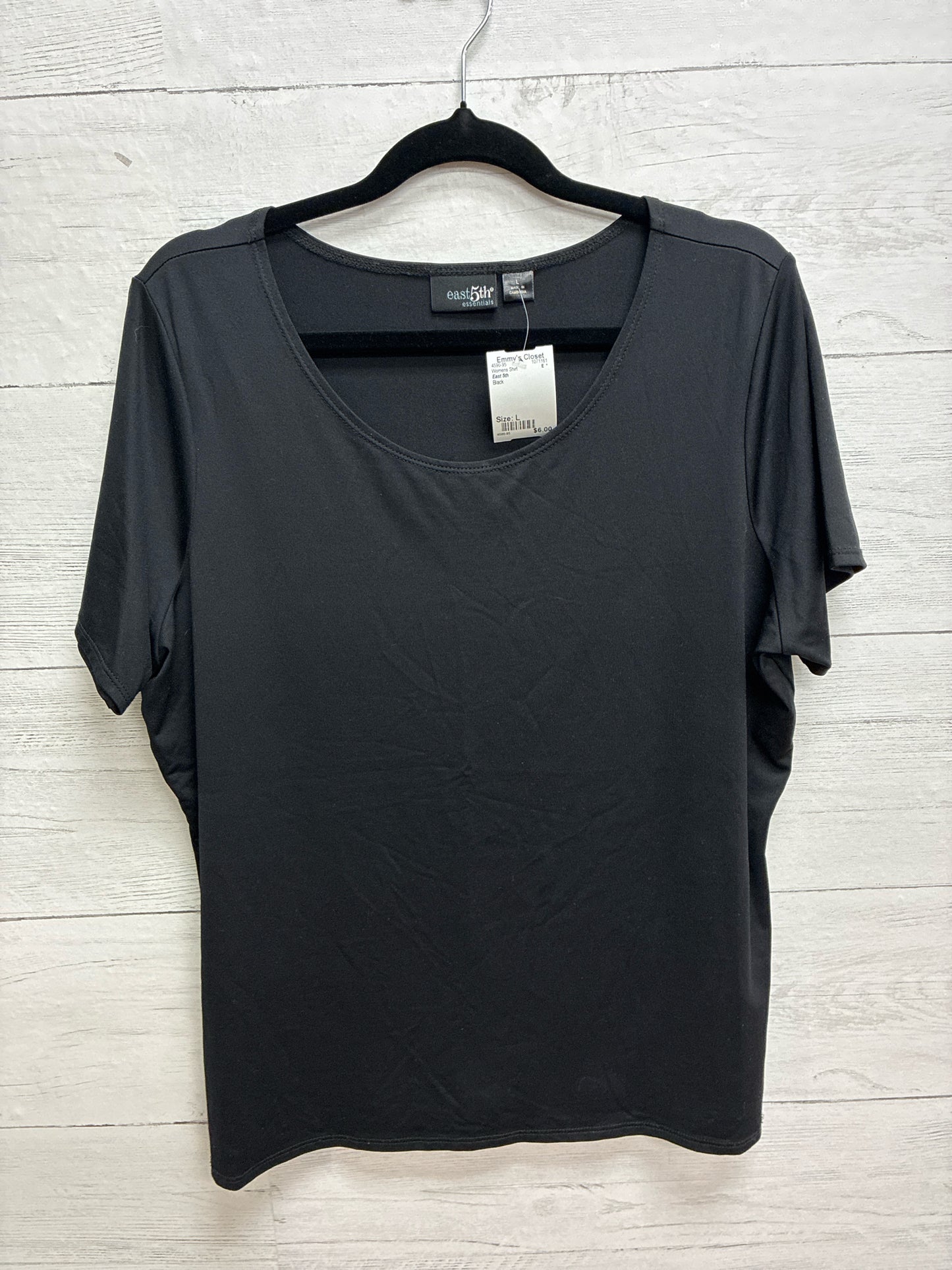 Size L East 5th Black Womens Shirt