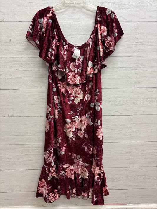Size 3X LuLa Roe pink/red Dress