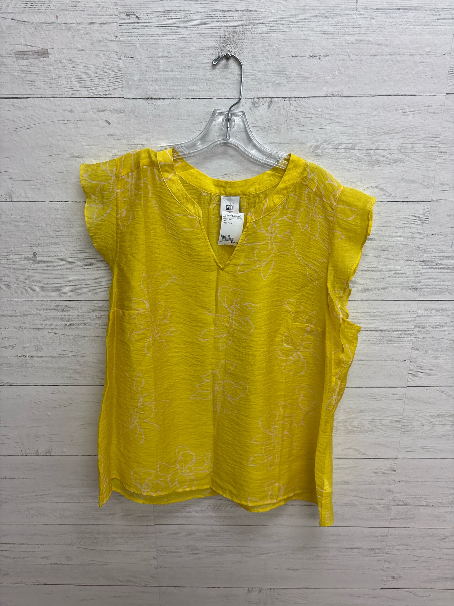 Size XL Cabi Yellow Womens Shirt