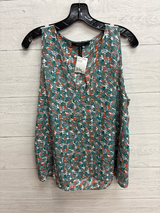 Size M BCBGeneration Green/Orange Womens Tank-Top