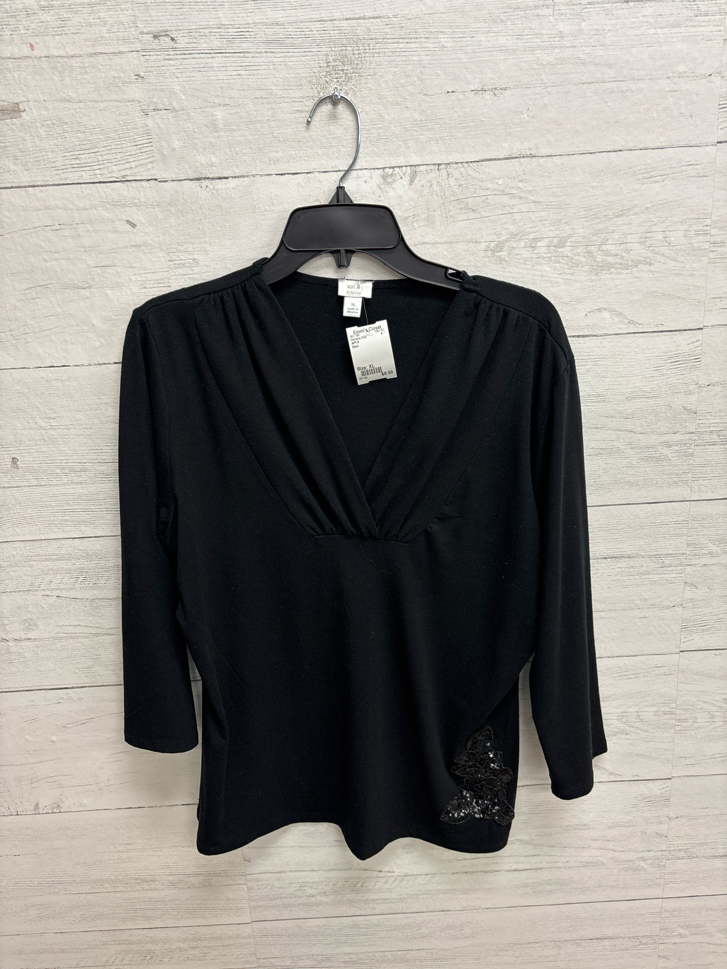 Size XL APT.9 Black Womens Shirt