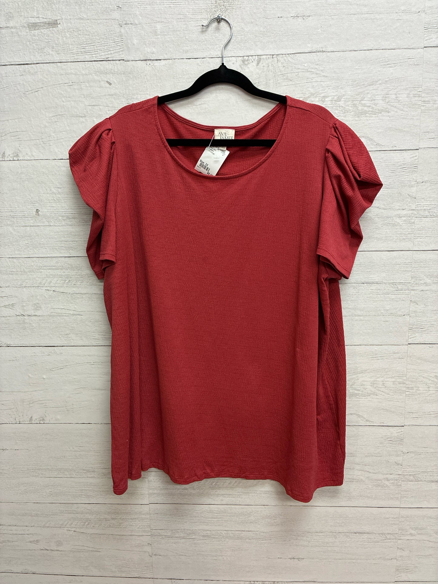 Size 3X Ava James Burnt Orange Womens Shirt
