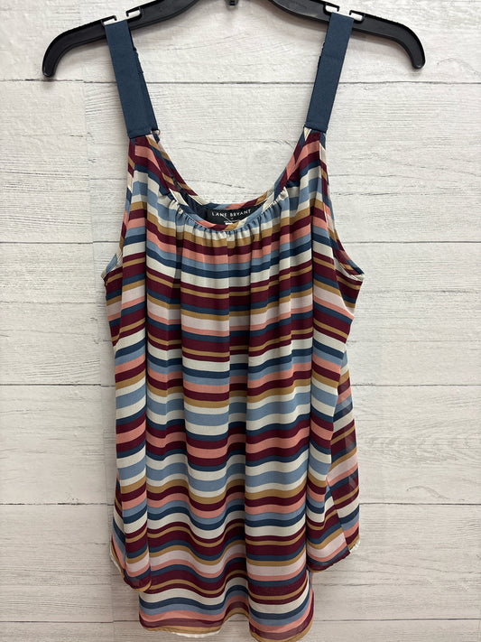 Size 12 Lane Bryant Navy/Pink Womens Tank-Top