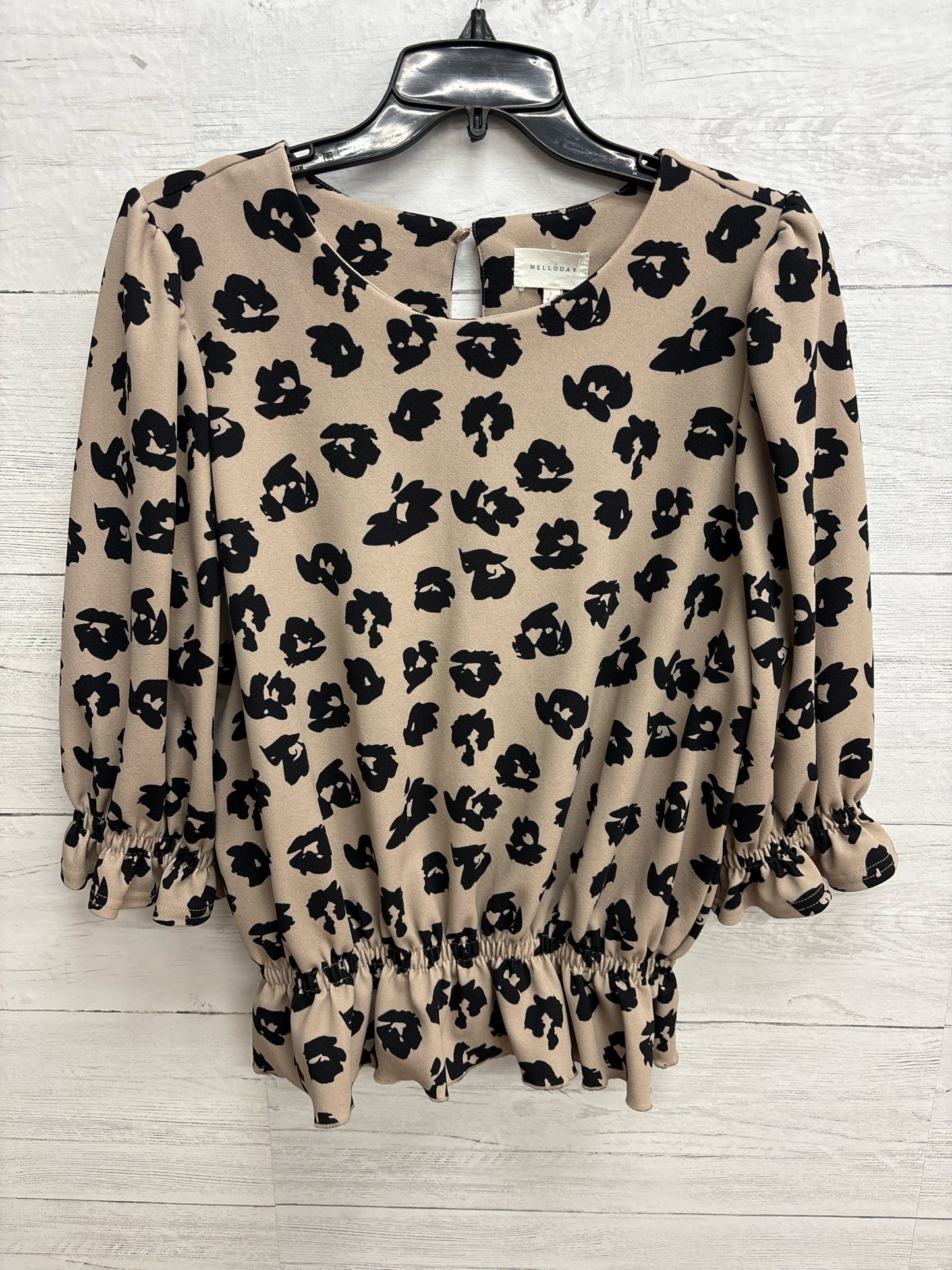 Size L Melloday Taupe/black Womens Shirt