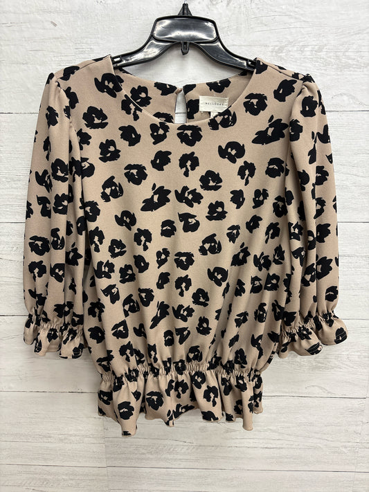 Size L Melloday Taupe/black Womens Shirt