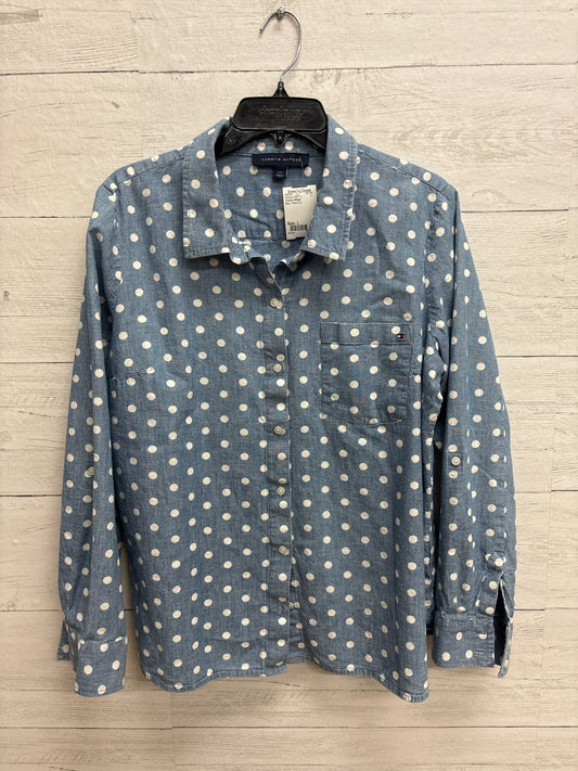 Size L Tommy Hilfiger Blue Womens Shirt