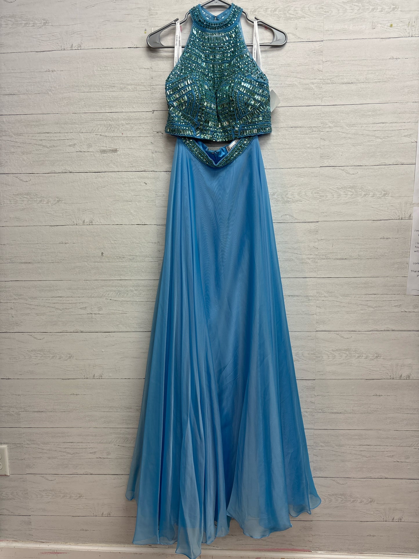 Size 4 SHIRRI HILL Blue Topaz GOWN