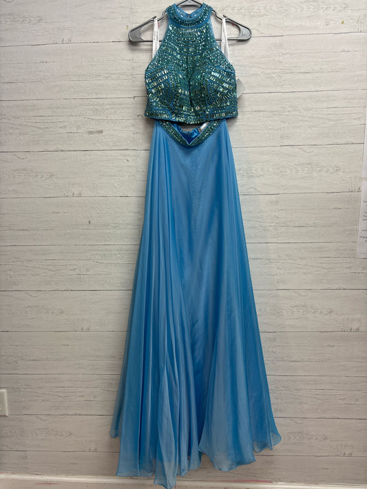 Size 4 SHIRRI HILL Blue Topaz GOWN