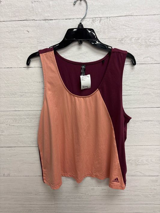 Size L Adidas maroon/pink Womens Tank-Top