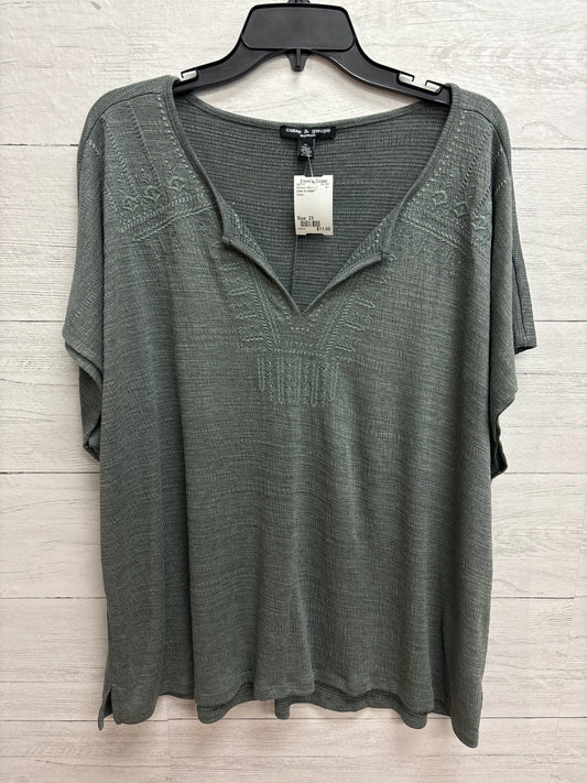 Size 2X Cable & Guage Green Womens Shirt