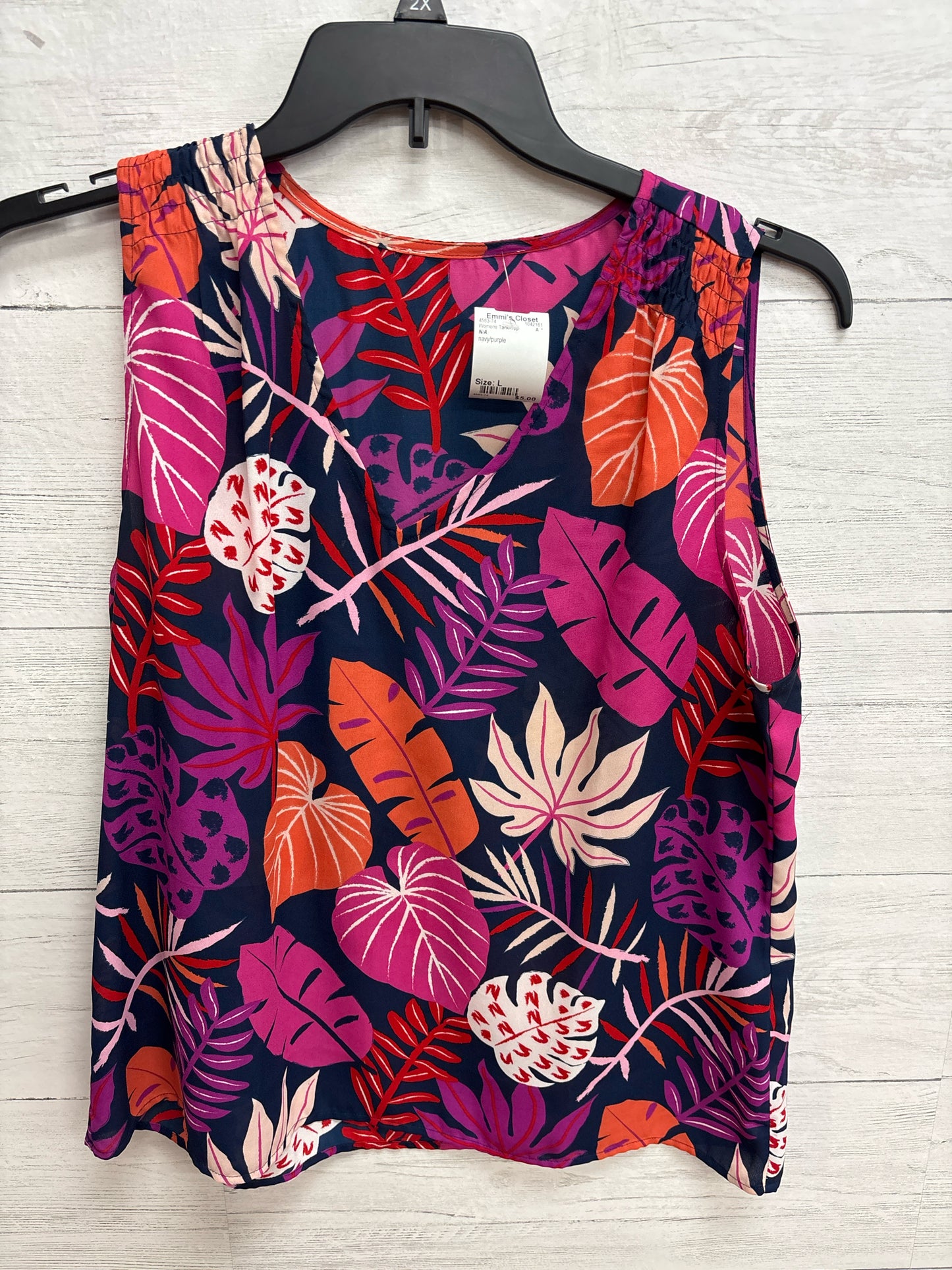 Size L N/A navy/purple Womens Tank-Top