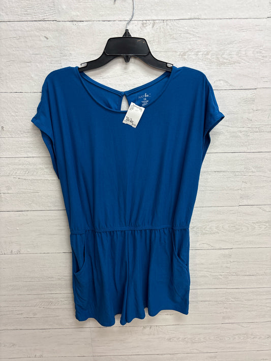 Size 1X Just Be Blue Rompers