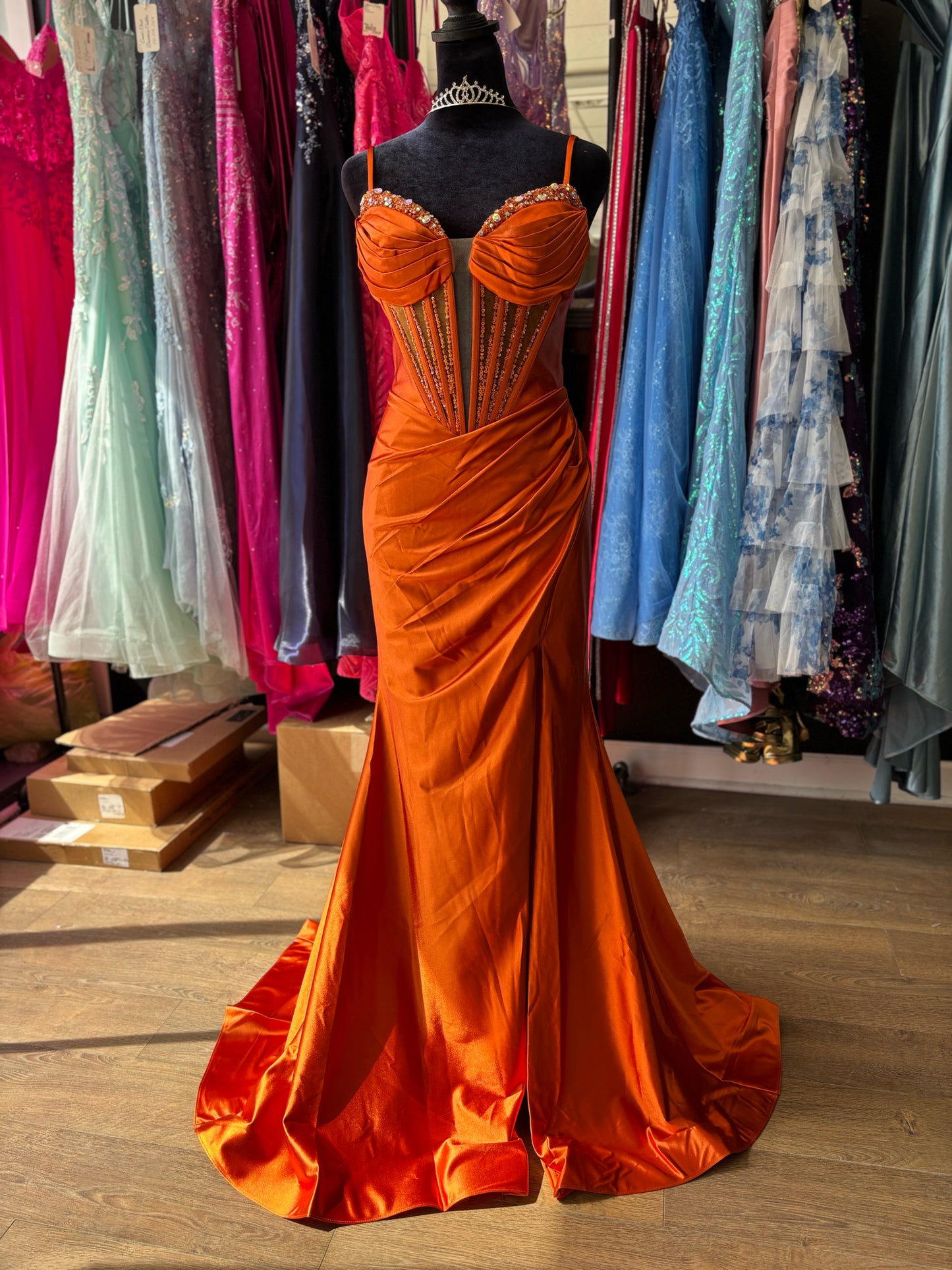 Size 4 Emmi's Elegance Orange GOWN
