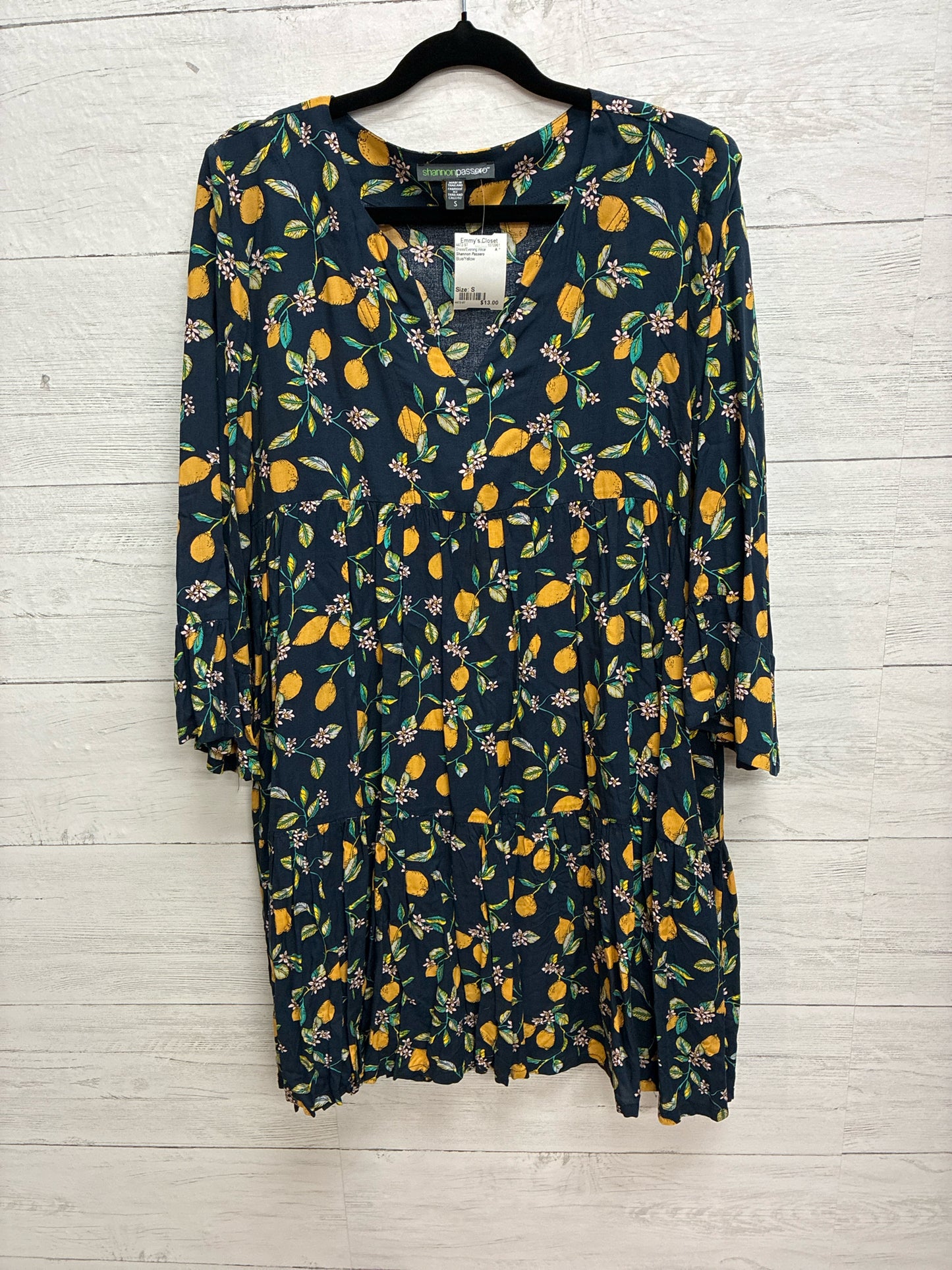 Size S Shannon Passero Blue/Yellow Dress/Evening Wear