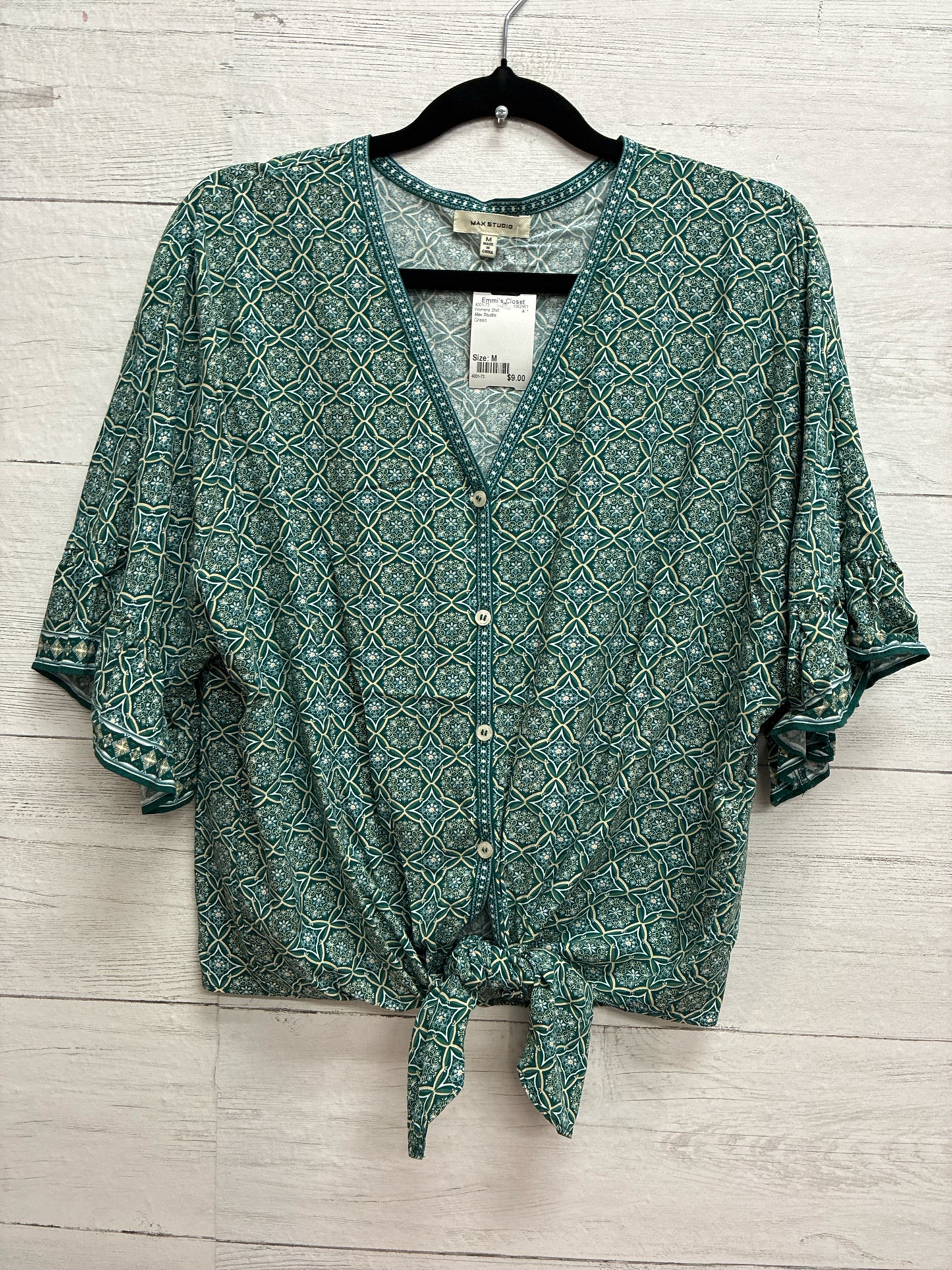 Size M Max Studio Green Womens Shirt