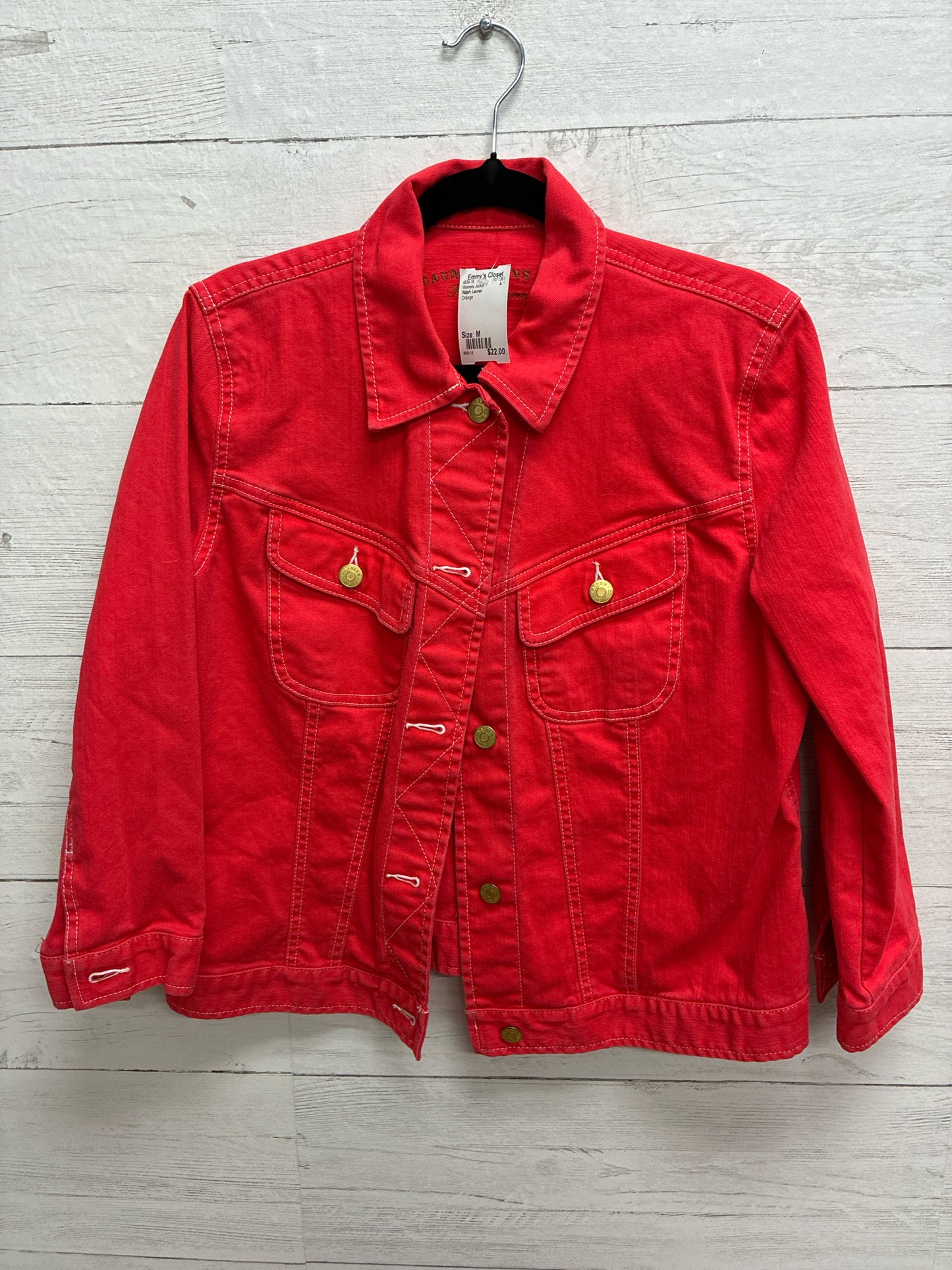 Size M Ralph Lauren Orange Womens Jacket