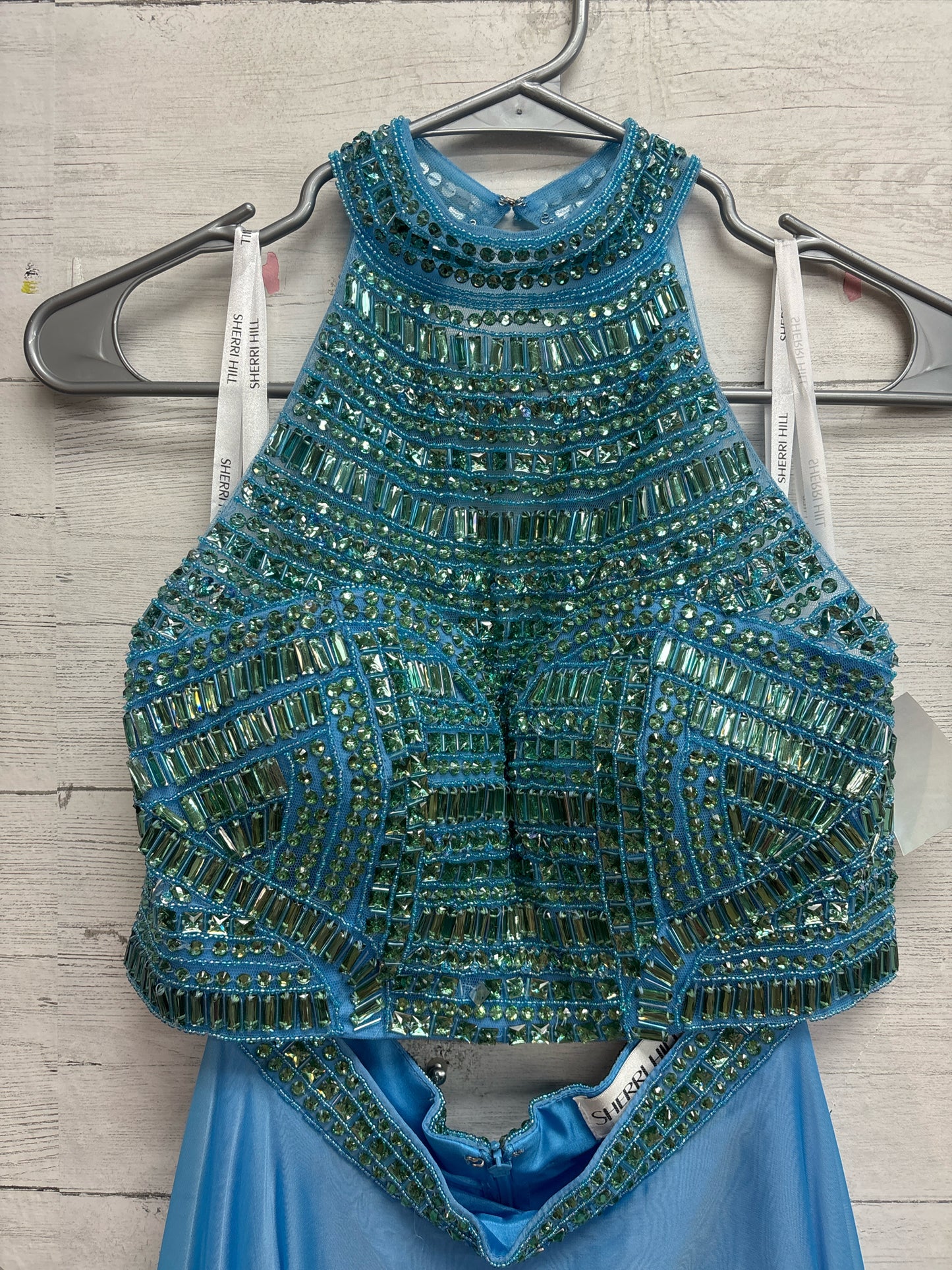 Size 4 SHIRRI HILL Blue Topaz GOWN