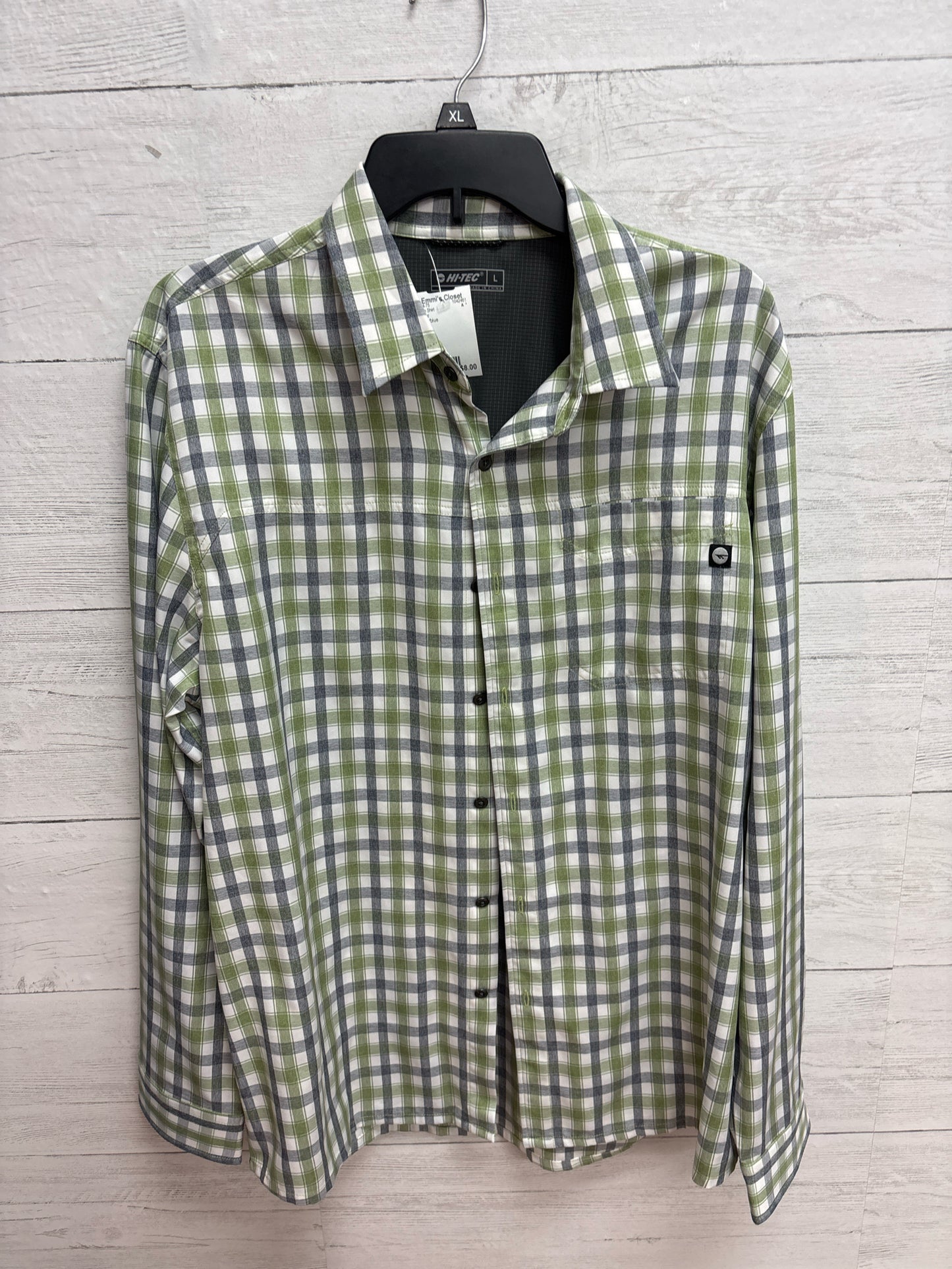 Size L Hi-Tec green/blue Mens Shirt