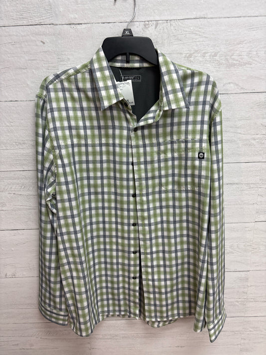 Size L Hi-Tec green/blue Mens Shirt
