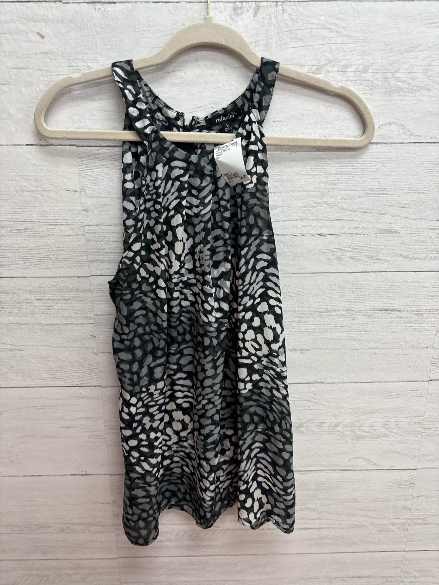 Size L Rafaella Grey Womens Tank-Top