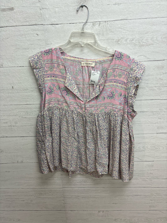 Size L LUCKY BRAND Pink Womens Shirt