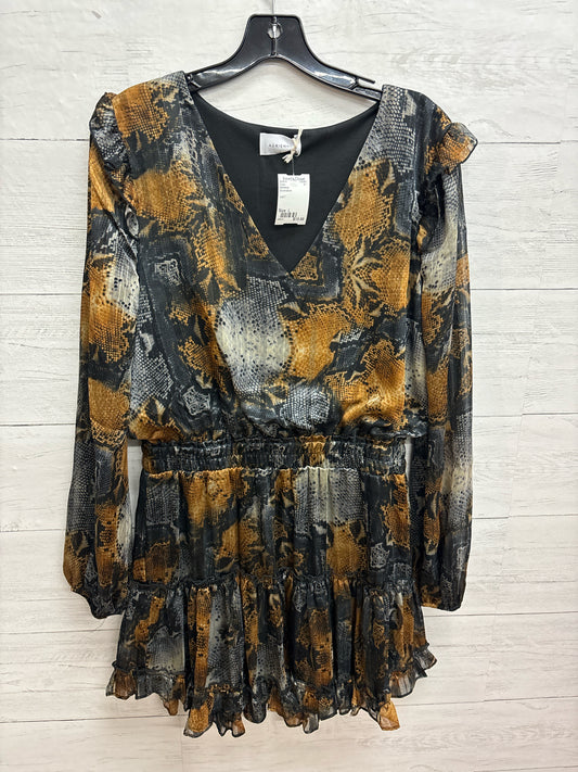 Size L Adrienne Brown/blue Dress
