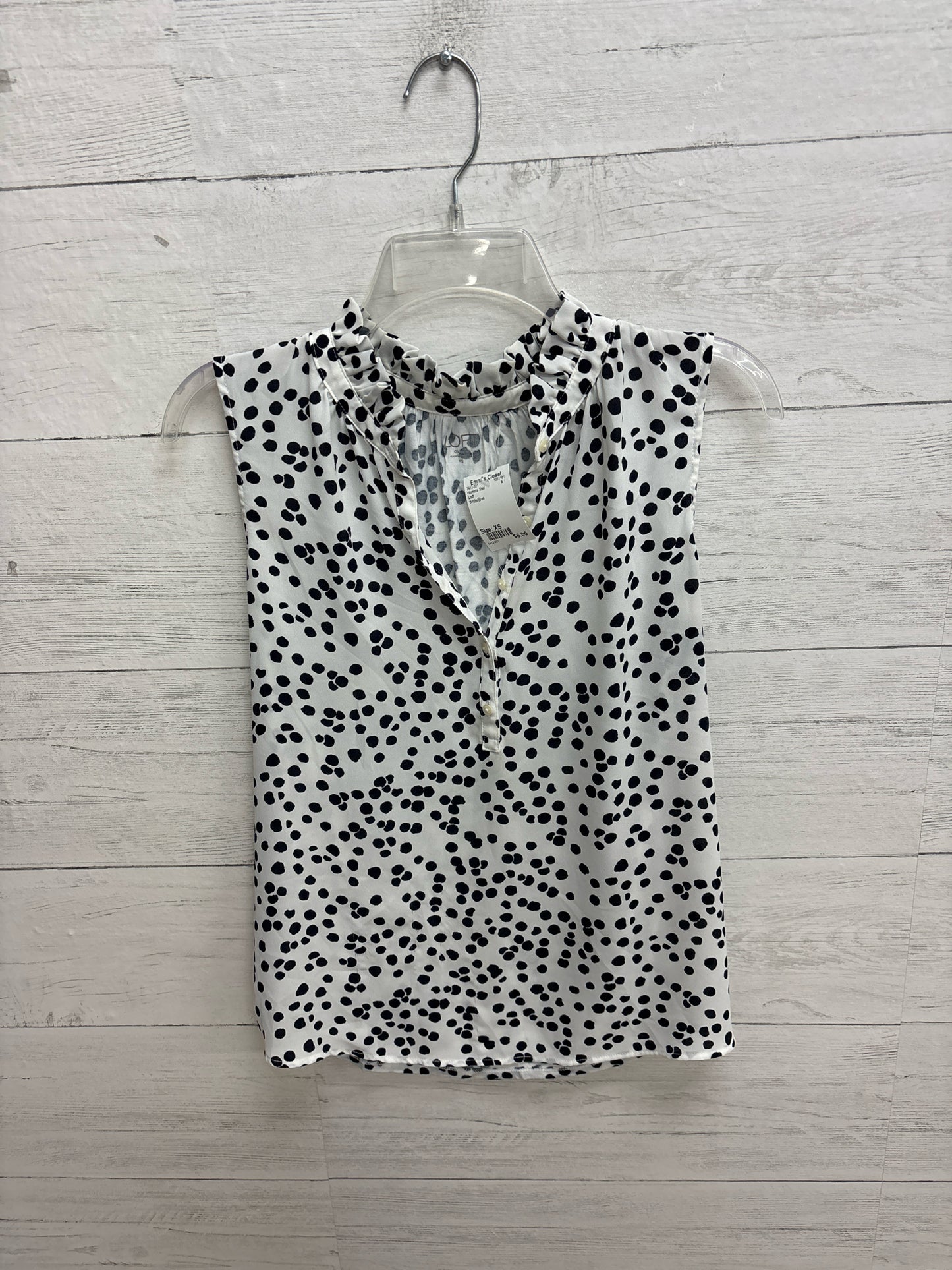 Size XS Loft White/Blue Womens Shirt