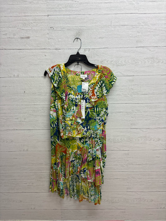 Size S Nicole Miller green/pink Womens 2-Pc