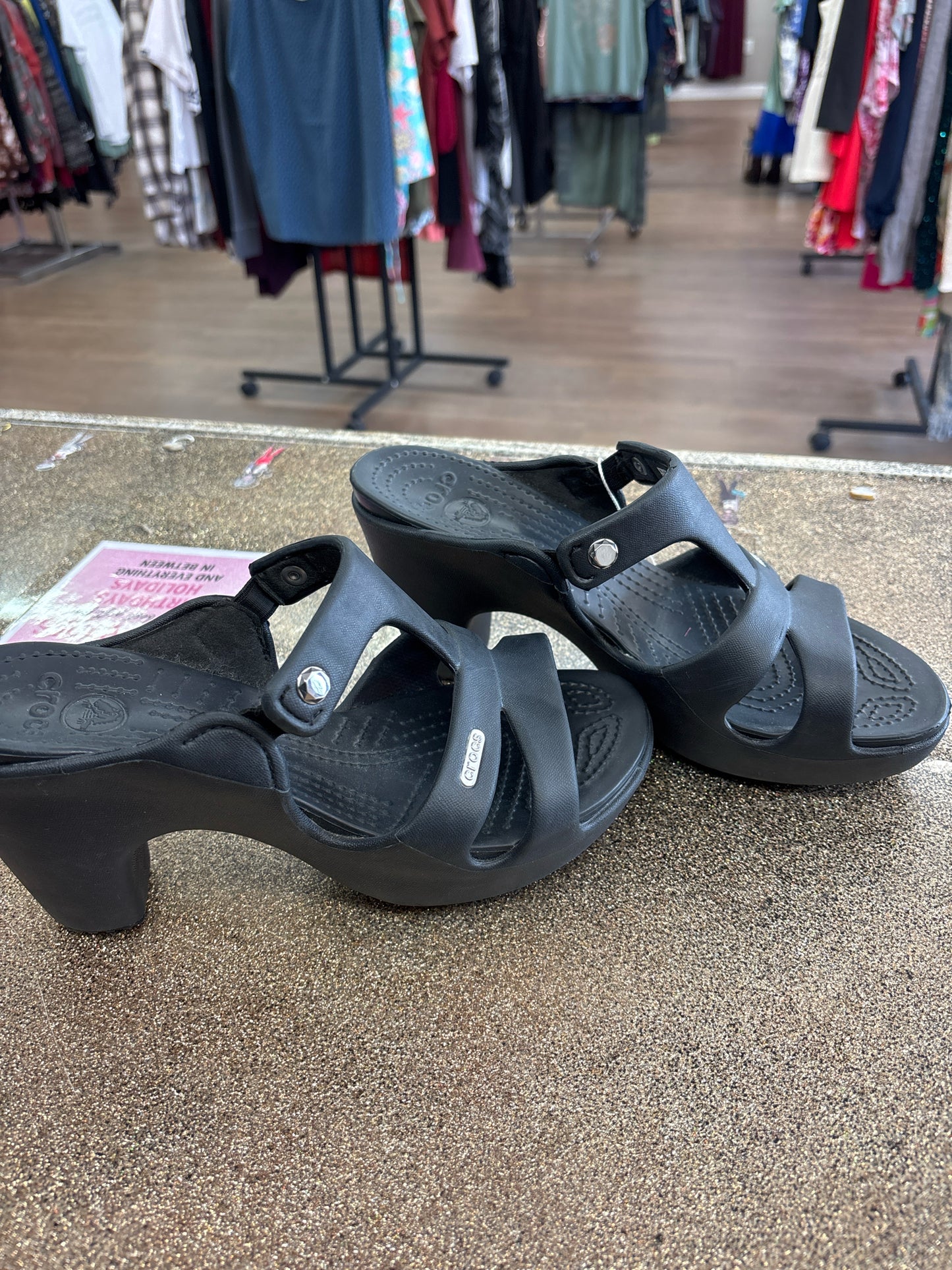 8 Crocs Black Womens Sandal