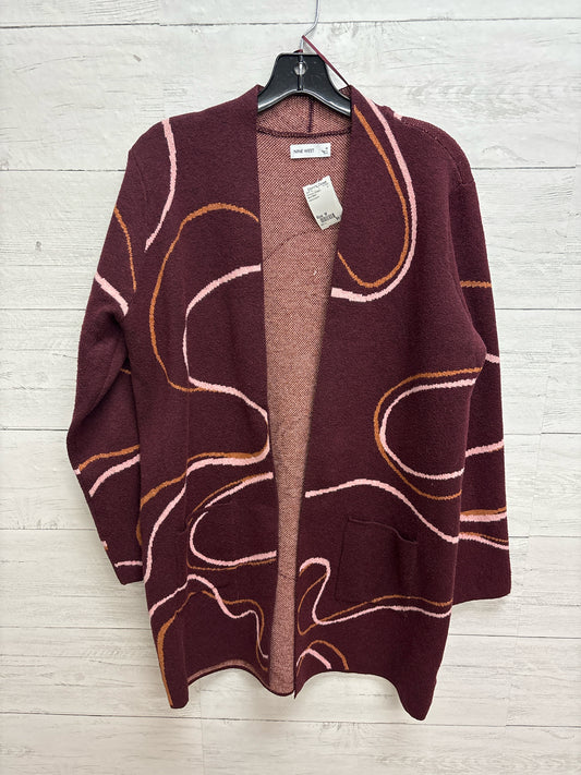 Size M Nine West maroon/pink Womens Cardigan