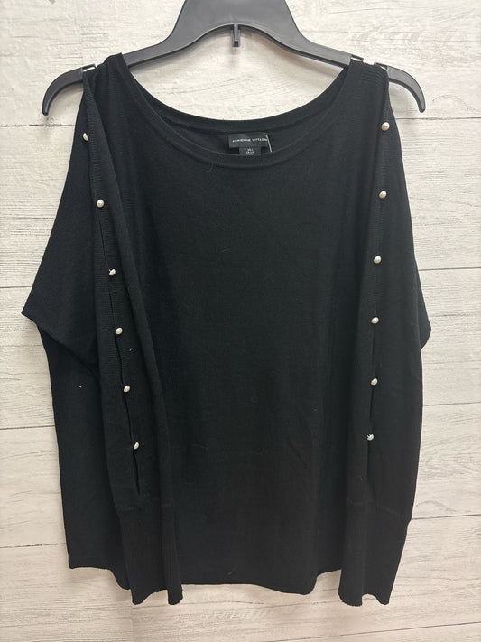 Size L Adrienne Vittadini Black Womens Shirt