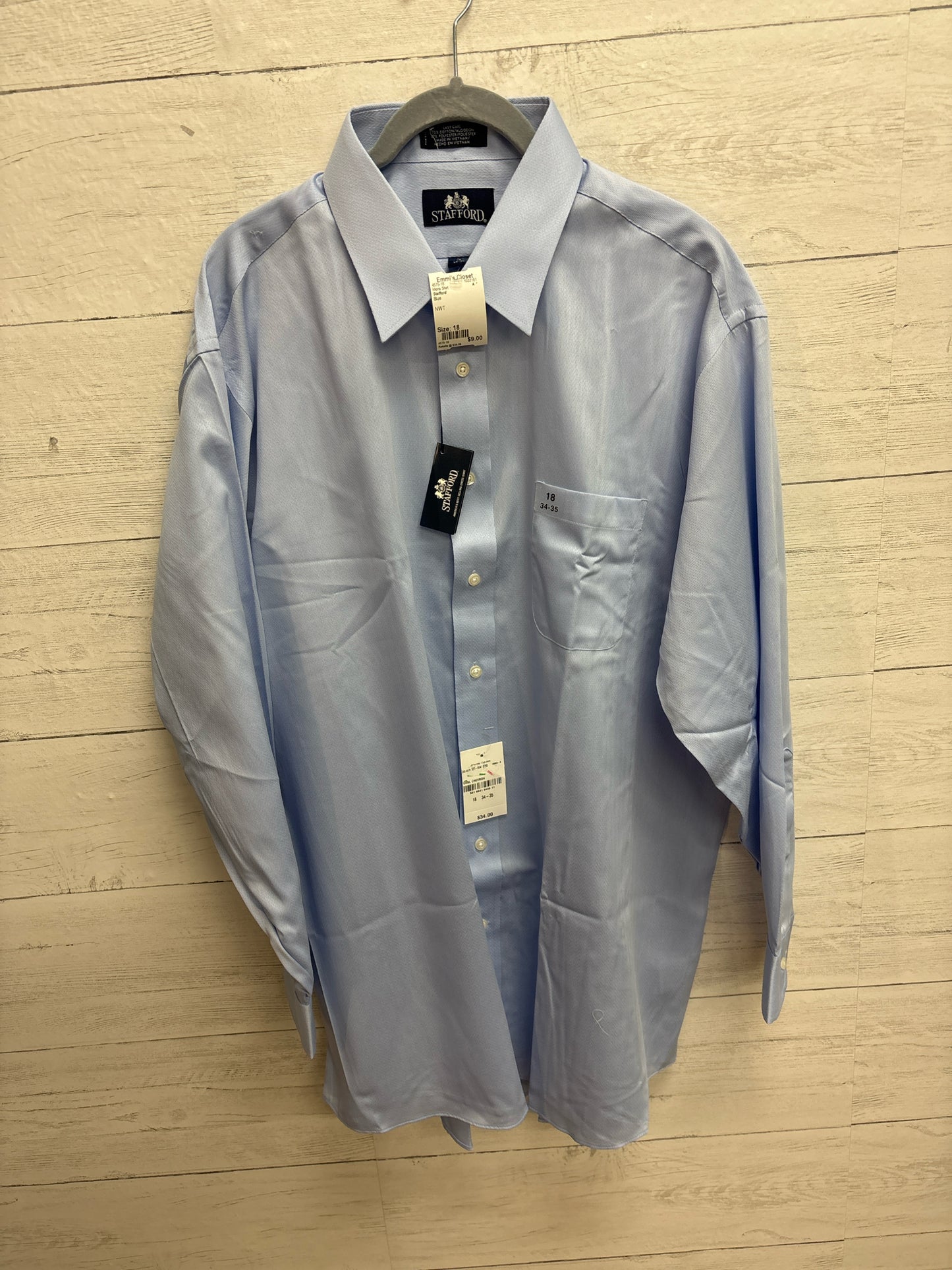 Size 18 Stafford Blue Mens Shirt