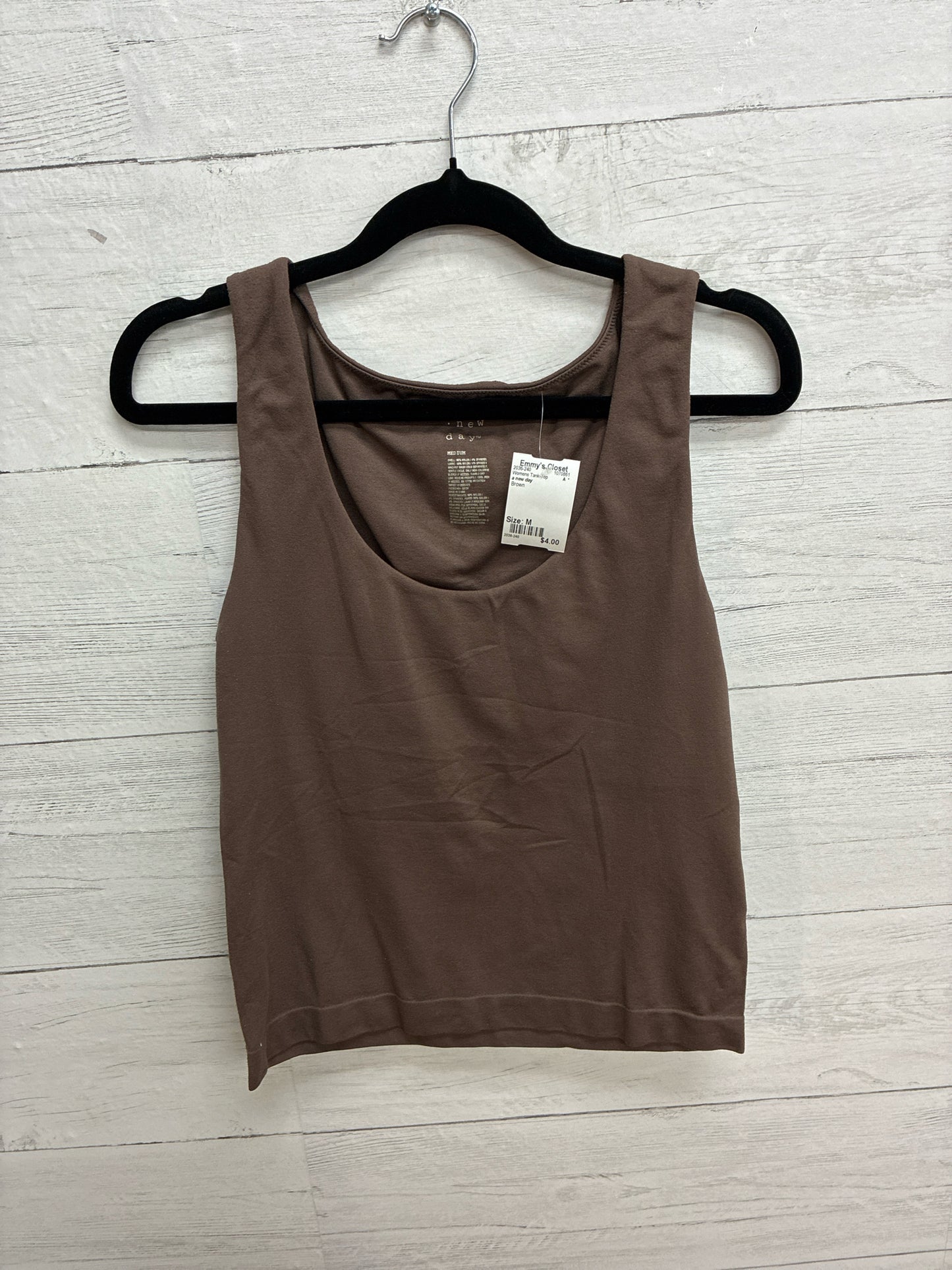 Size M a new day Brown Womens Tank-Top