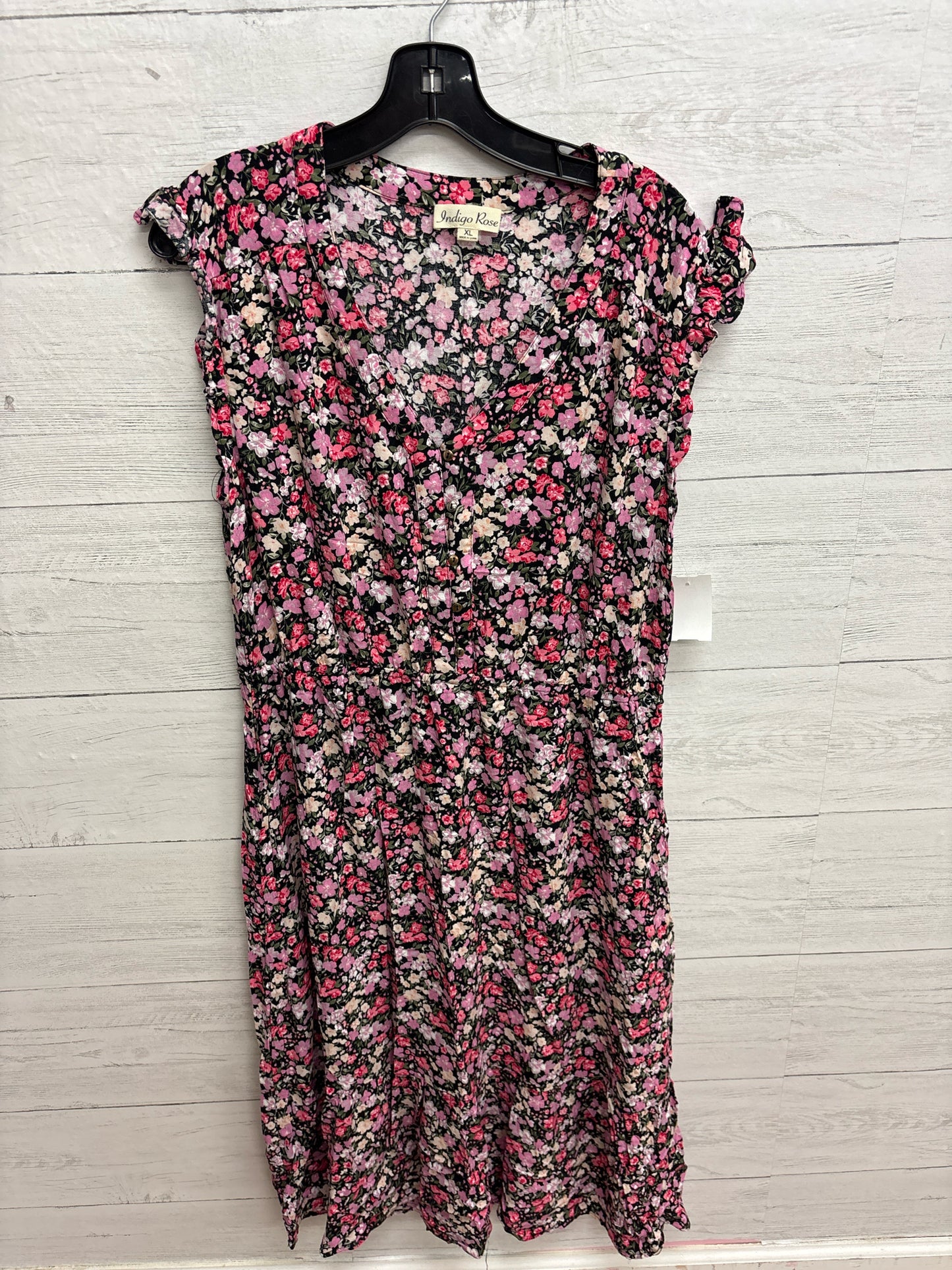 Size XL Indigo Rose PINK FLORAL Dress/Evening Wear