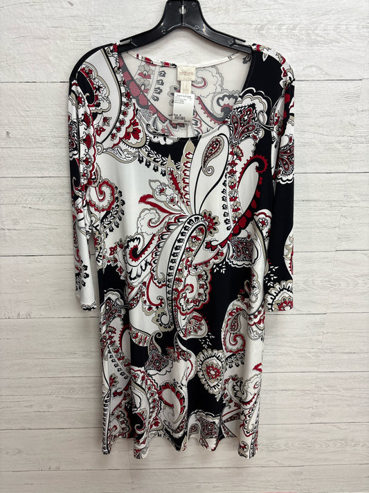 Size M Chico's Design Black/red/white Dress/Evening Wear