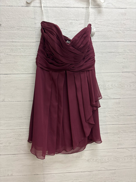 Size 12 Davids Bridal BURGANDY GOWN