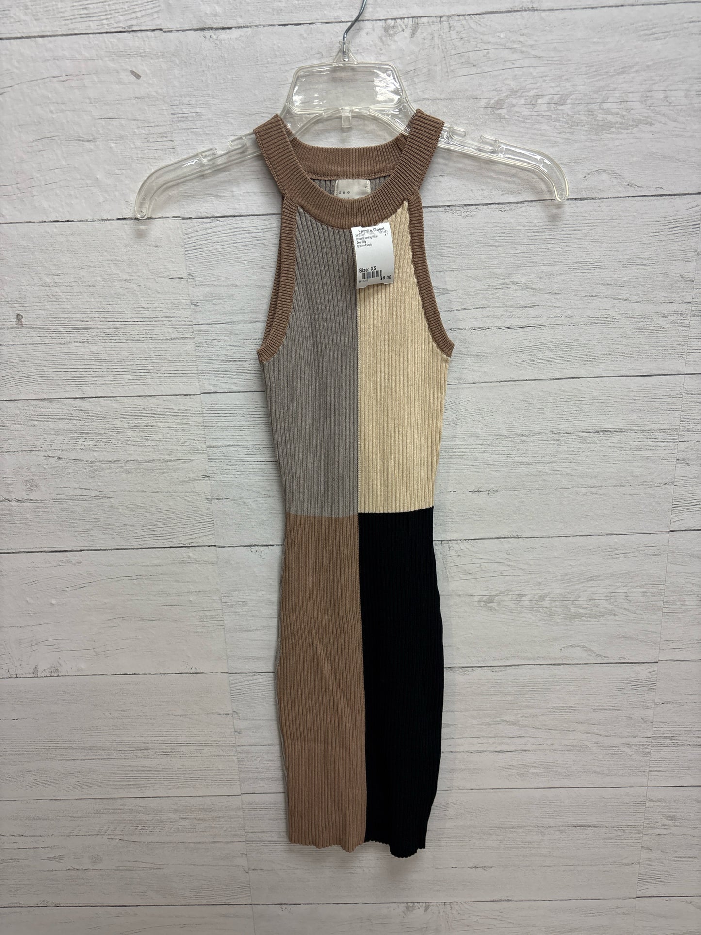 Size XS Dee Elly Brown/black Dress/Evening Wear